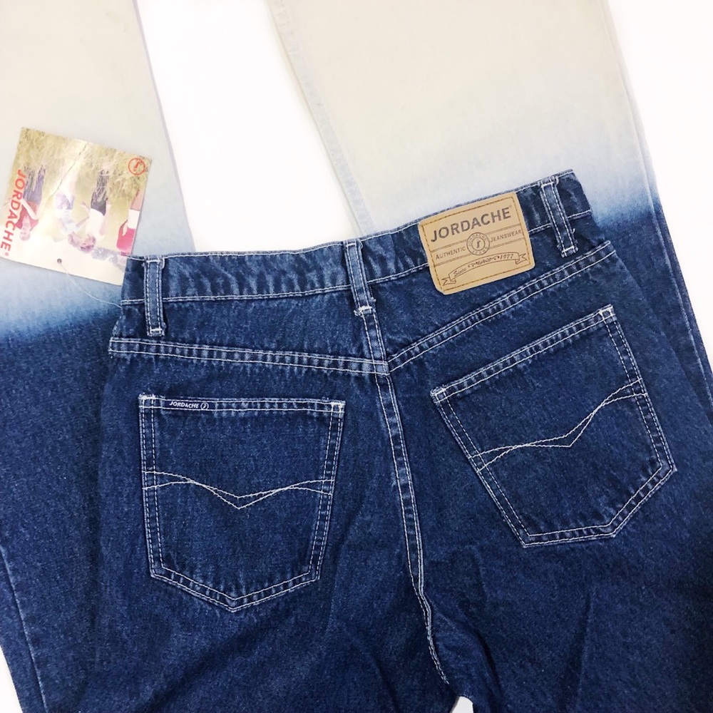 NWT Vintage Jordache Ombré Bleached Flare Jeans